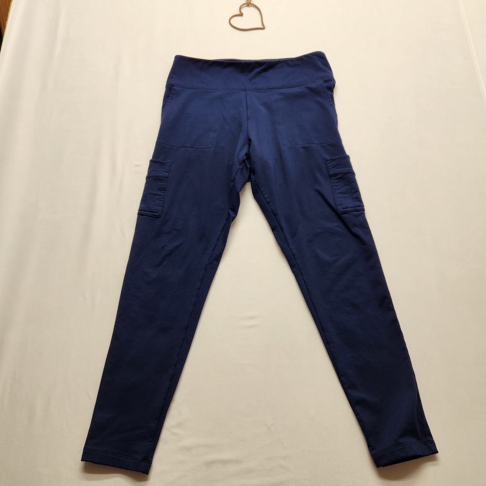 ⭐️Victoria Secret PINK Active Navy Blue Fleece Lined Cargo Leggings Large L